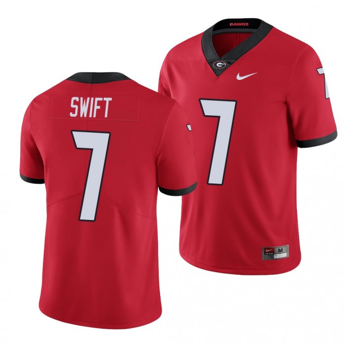 Georgia Bulldogs D'Andre Swift 7 Red Limited Jersey Men's
